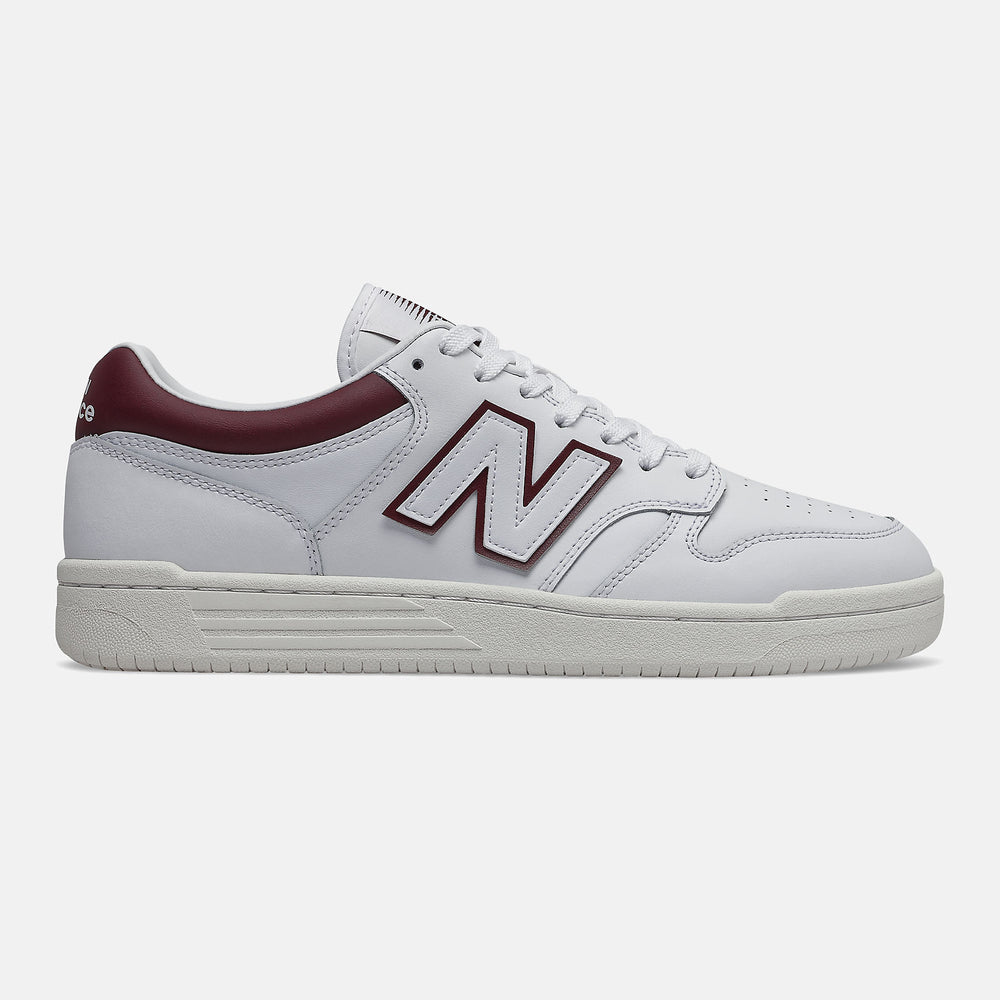 White/Burgundy BB480LV1 New Balance Shoes