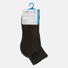 Grey Cooling Cushion Performance Quarter Socks 2 Pair New Balance Accessories