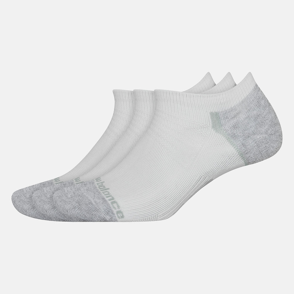 White Strategic Cushion No Show Socks 3 Pack New Balance Accessories