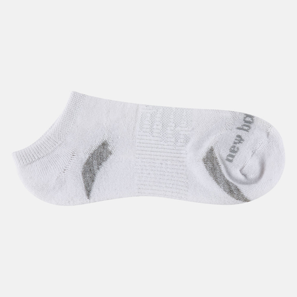 White Performance Cushion No Show Socks 3 Pack New Balance Accessories