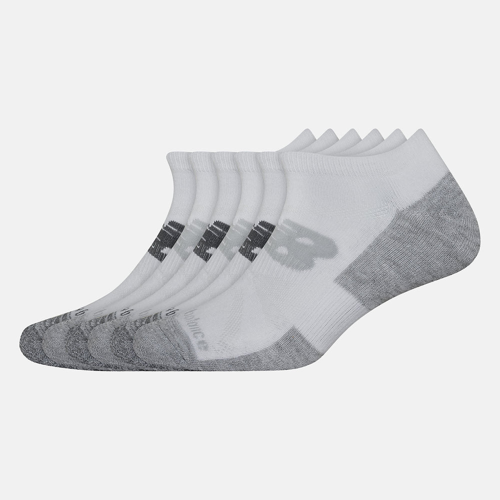 White Performance Cushion Low-Cut Socks 6 Pack New Balance Accessories