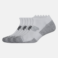 White Performance Cushion Low-Cut Socks 6 Pack New Balance Accessories