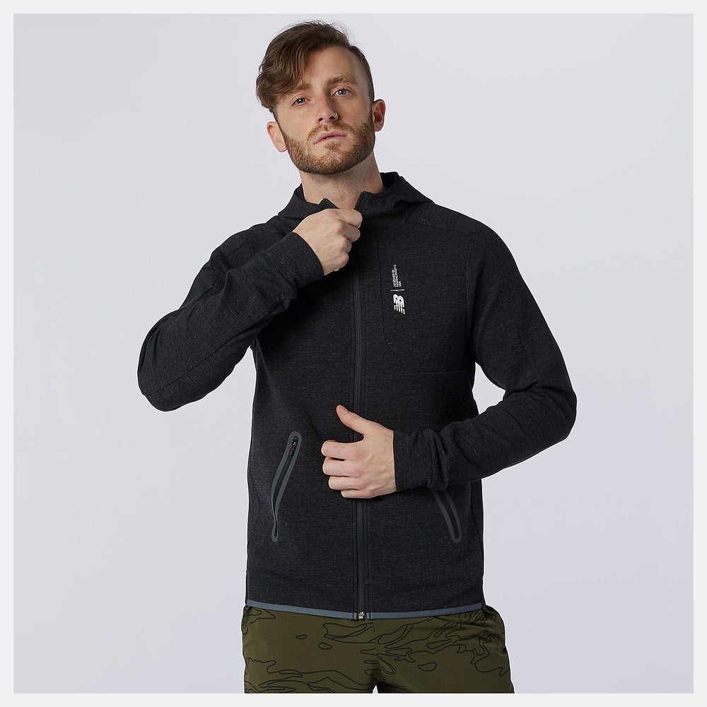 Black Heather Fortitech Fleece Full Zip New Balance Clothing