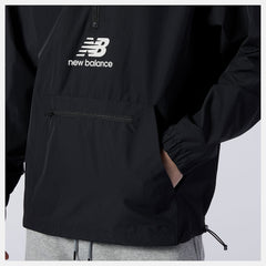 Black NB Essential Anorak New Balance Clothing