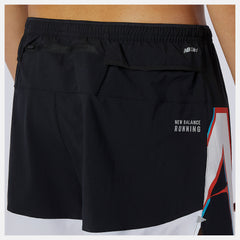 Wave Blue Printed Impact Run 5 Inch Short New Balance Clothing