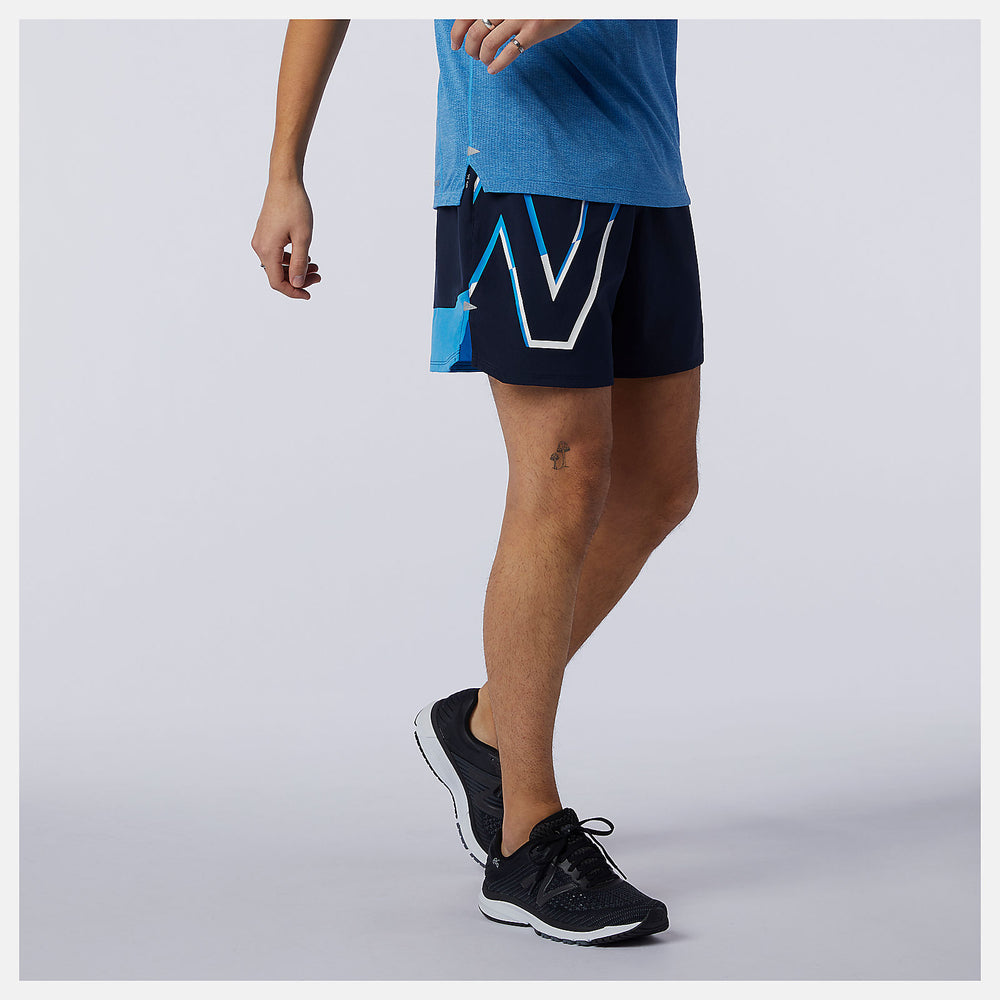 Helium Printed Impact Run 5 Inch Short New Balance Clothing