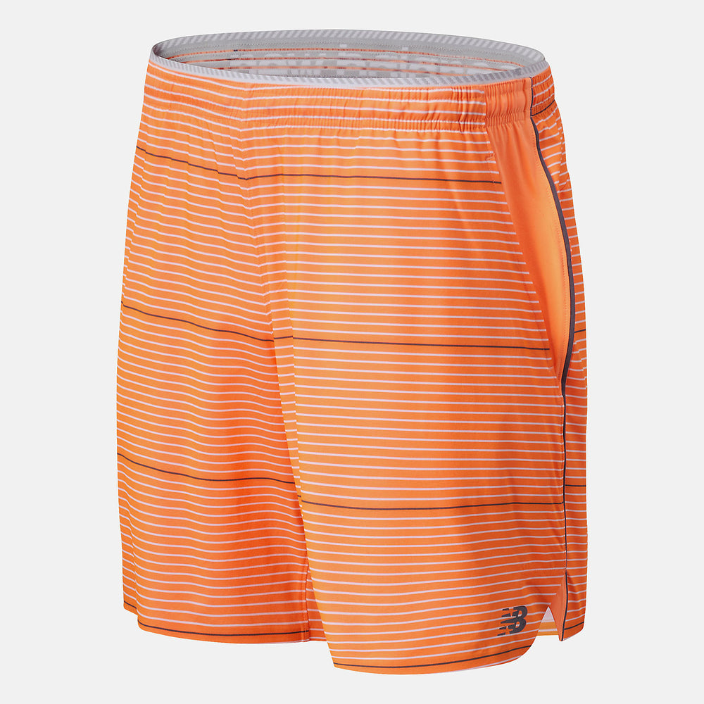 Orange Printed Tournament Short New Balance Clothing