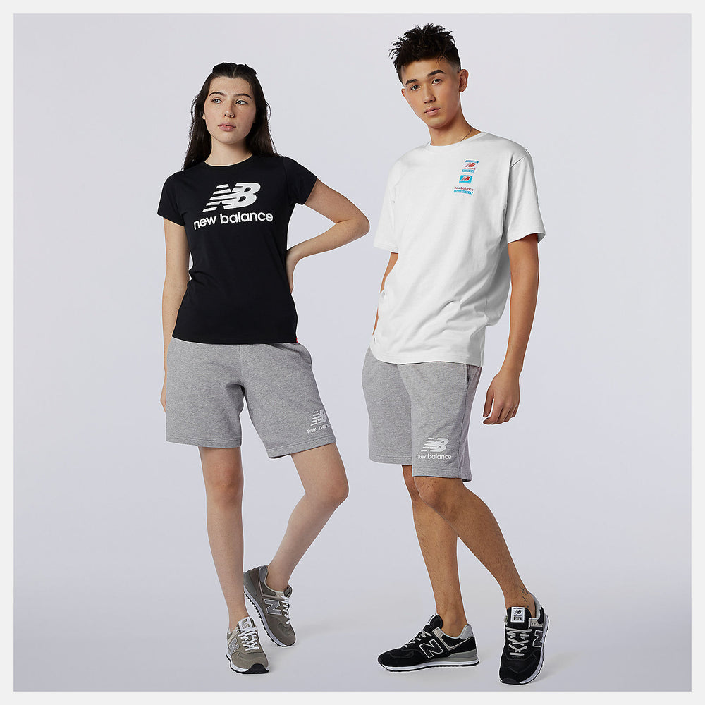 Athletic Grey NB Essentials Stacked Logo Short New Balance Clothing