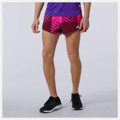 Garnet Printed Fast Flight 3 inch Split Short New Balance Clothing