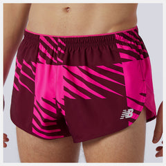 Garnet Printed Fast Flight 3 inch Split Short New Balance Clothing