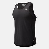 Black Heather Impact Run Singlet New Balance Clothing