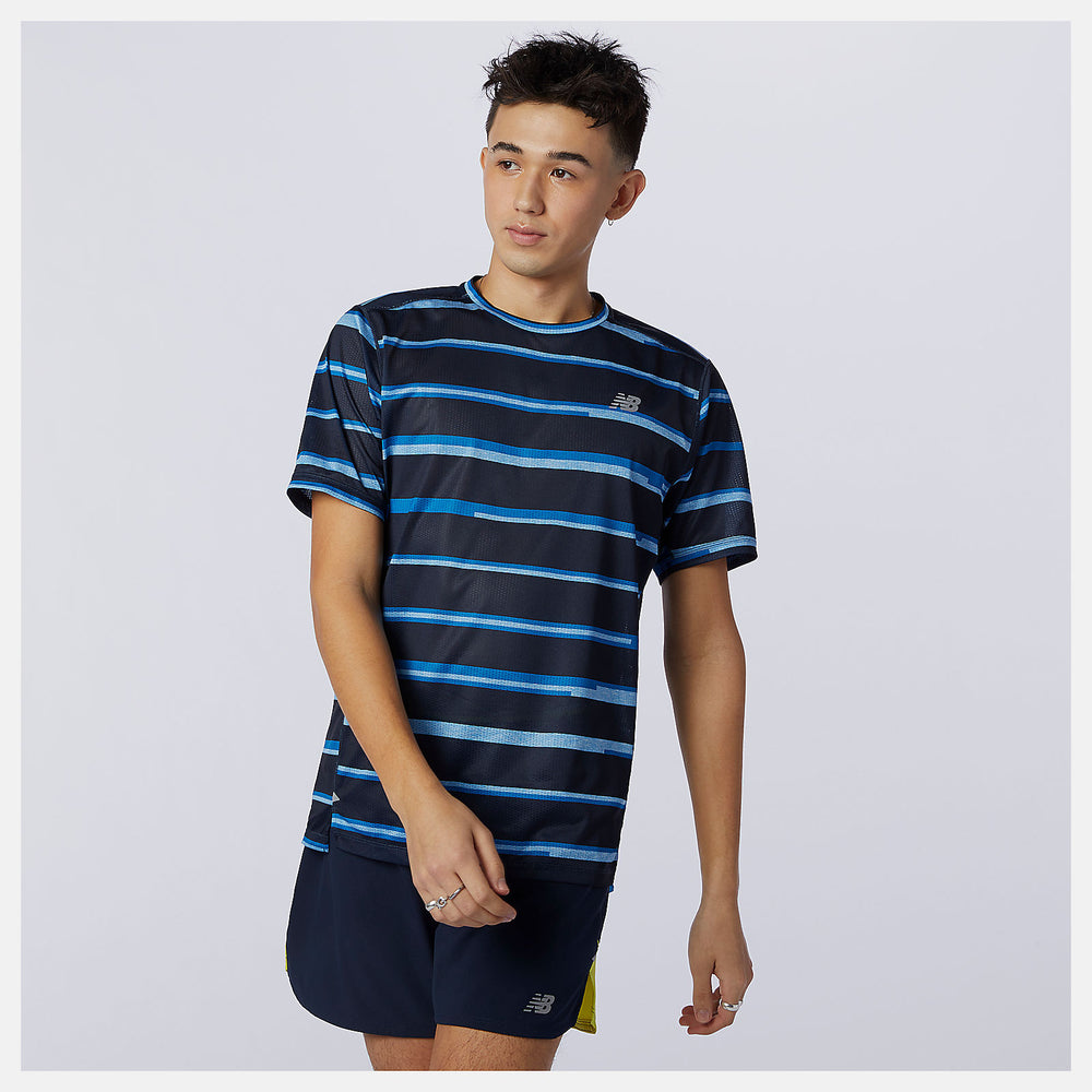 Helium Printed Impact Run Short Sleeve New Balance Clothing