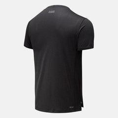 Black Heather RFL Printed Impact Run Short Sleeve New Balance Clothing