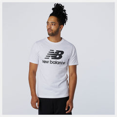 White Essentials Stacked Logo Tee New Balance Clothing