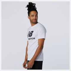 White Essentials Stacked Logo Tee New Balance Clothing