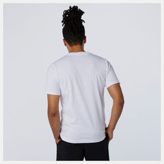 White Essentials Stacked Logo Tee New Balance Clothing