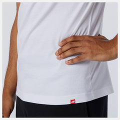 White Essentials Stacked Logo Tee New Balance Clothing