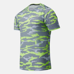 Bleached Lime Glo/Outerspace Printed Accelerate Short Sleeve New Balance Clothing