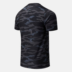 Black Camo Printed Accelerate Short Sleeve New Balance Clothing