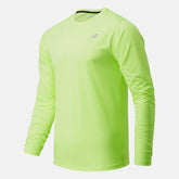 Bleached Lime Glo Accelerate Long Sleeve New Balance Clothing