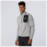 Athletic Grey NB Heat Grid Half Zip New Balance Clothing