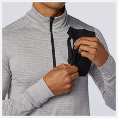 Athletic Grey NB Heat Grid Half Zip New Balance Clothing