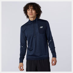 Eclipse Heather NB Heat Grid Half Zip New Balance Clothing