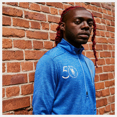 Faded Cobalt NYC Marathon Impact Run Grid Back Half Zip New Balance Clothing