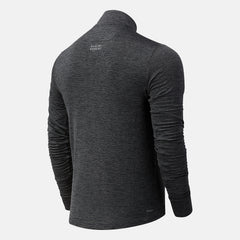 Heather Charcoal NYC Marathon Impact Run Grid Back Half Zip New Balance Clothing