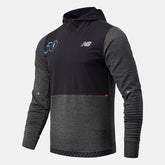 Heather Charcoal NYC Marathon Impact Run Grid Back Hoodie New Balance Clothing