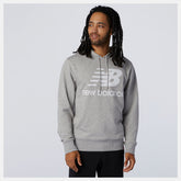 Athletic Grey NB Essentials Stacked Logo Po Hoodie New Balance Clothing
