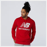 Team Red Inline NB Essentials Stacked Logo Po Hoodie New Balance Clothing