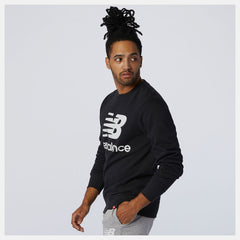 Black NB Essentials Stacked Logo Crew New Balance Clothing