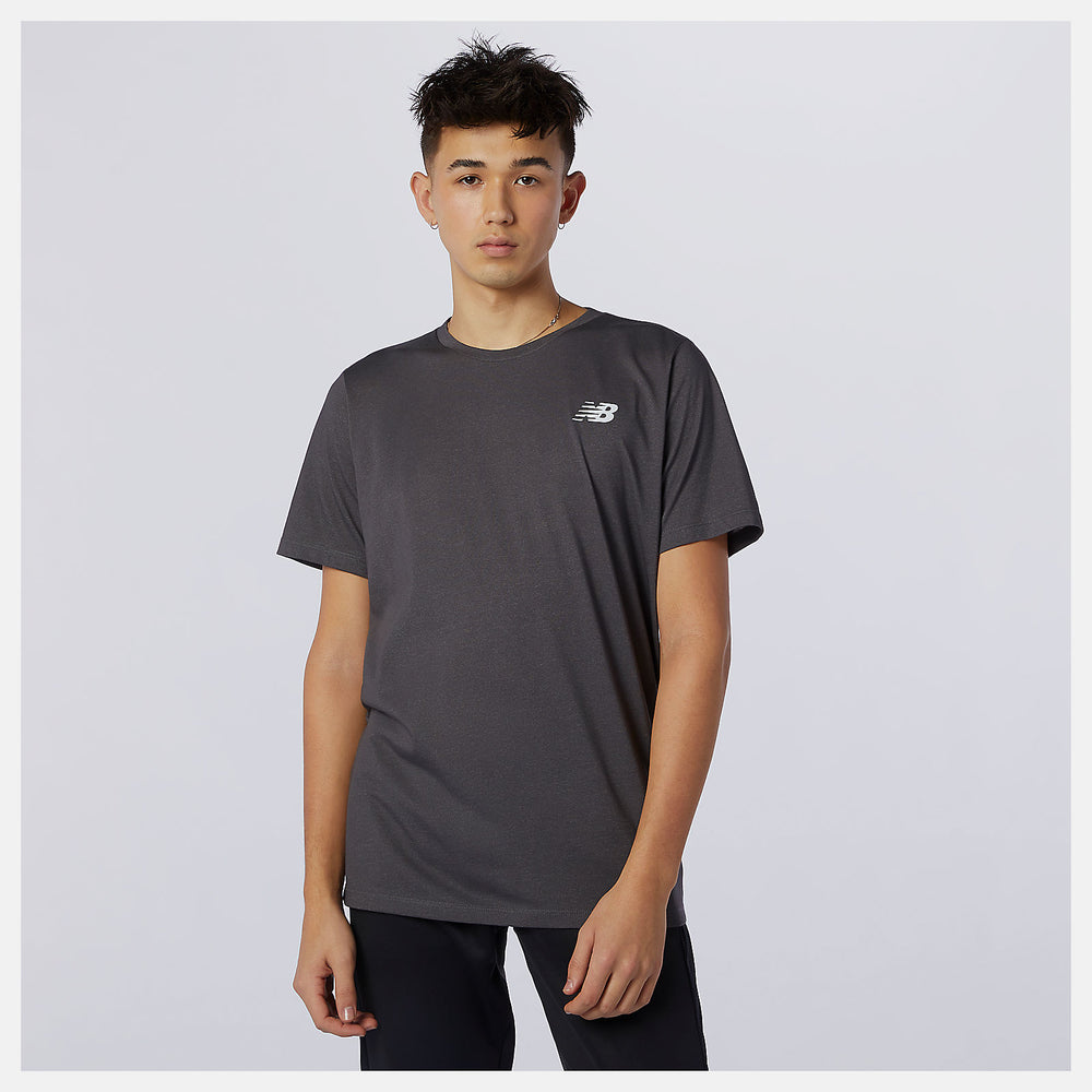 Black Heather Heathertech Tee New Balance Clothing