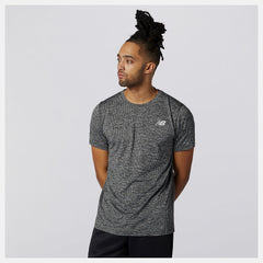 Black Heather Tenacity Tee New Balance Clothing