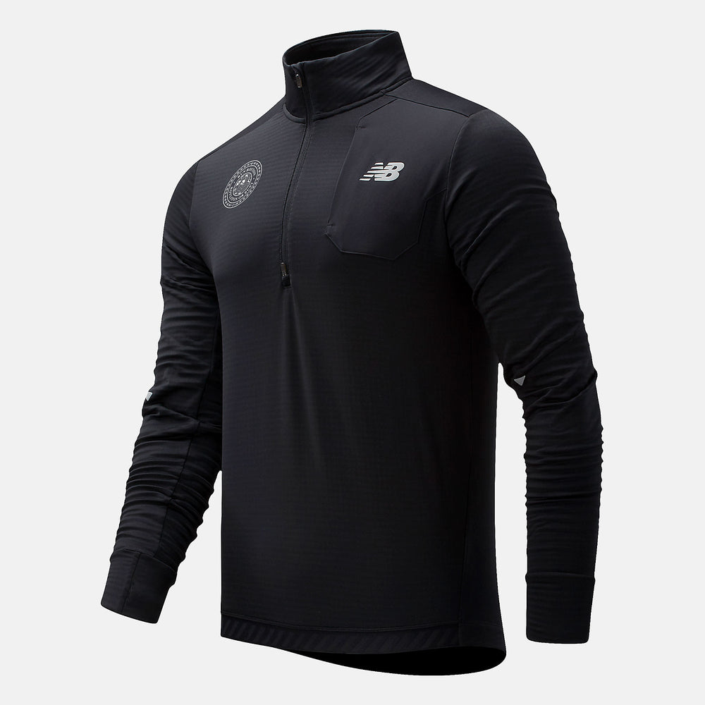 Black Boston NB Heat Grid Half Zip New Balance Clothing