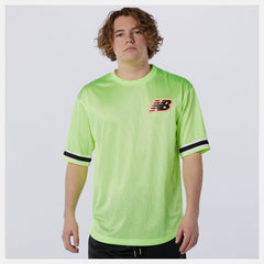 Bleached Lime Glo NB Athletics Psy Varsity Mesh Tee New Balance Clothing