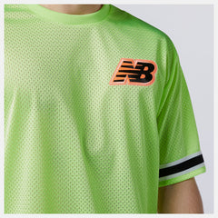 Bleached Lime Glo NB Athletics Psy Varsity Mesh Tee New Balance Clothing