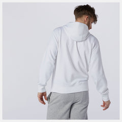 White NB Essentials Embroidered Hoodie New Balance Clothing