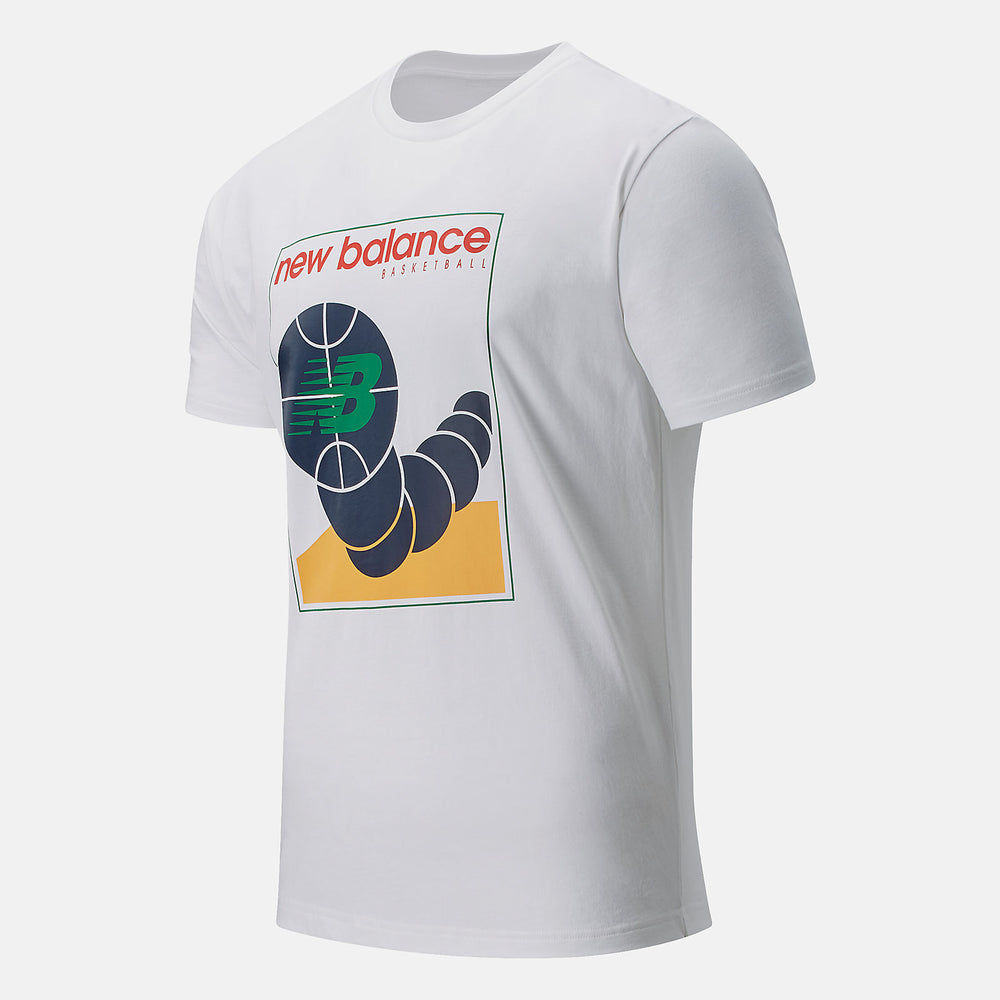 White NB Basketball 550 Tee New Balance Clothing