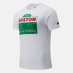 White Boston One Mile To Go Graphic Tee New Balance Clothing