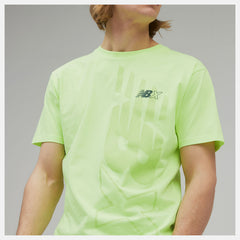 Bleached Lime Glo NB Essentials NBX Graphic Tee 2 New Balance Clothing