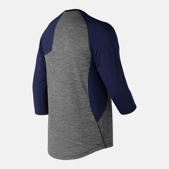 Team Navy Asym 2.0 Left 3/4 Sleeve New Balance Clothing