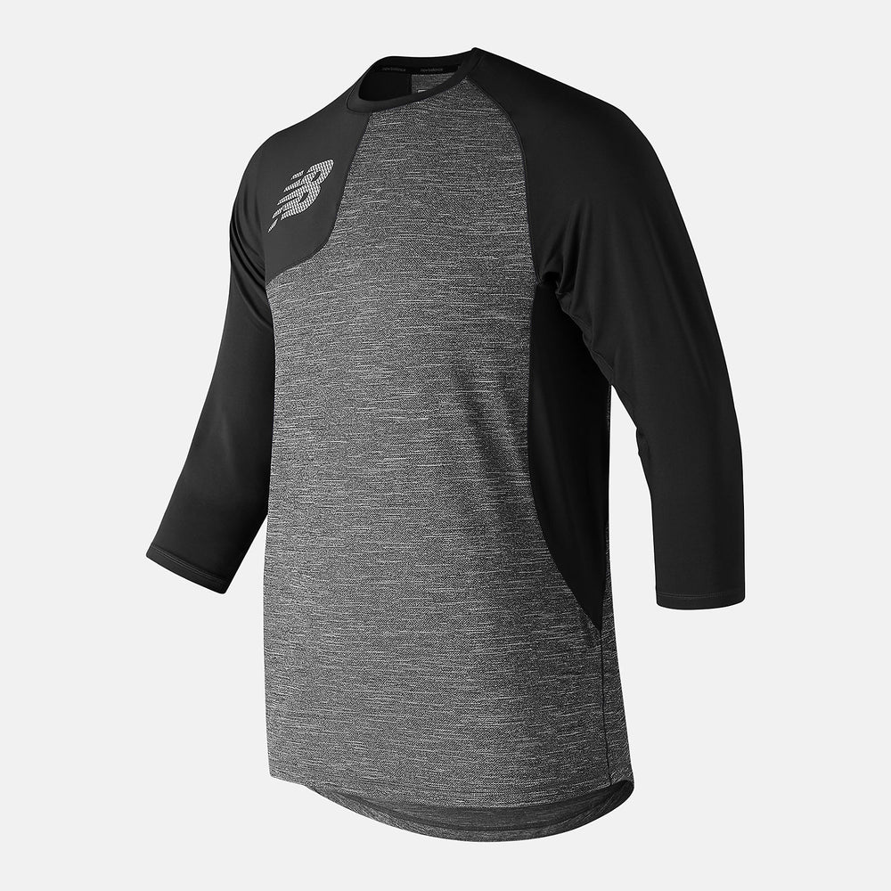 Black Asym 2.0 Right 3/4 Sleeve New Balance Clothing