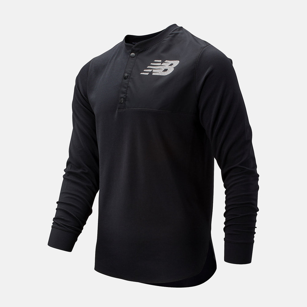 Black ASYM Baseball Henley New Balance Clothing