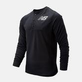Black ASYM Baseball Henley New Balance Clothing