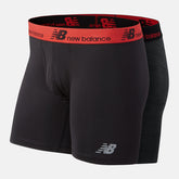 Black/Red NB Dry 6 Inch Boxer Brief 2 Pack New Balance Accessories