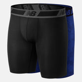 Black/Team Royal Men Dry/Fresh 9 Inch Brief 2 Pack New Balance Accessories