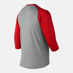 Team Red Inline 3/4 Baseball Raglan Top New Balance Clothing