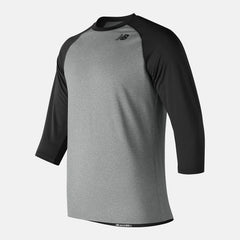 Team Black 3/4 Baseball Raglan Top New Balance Clothing